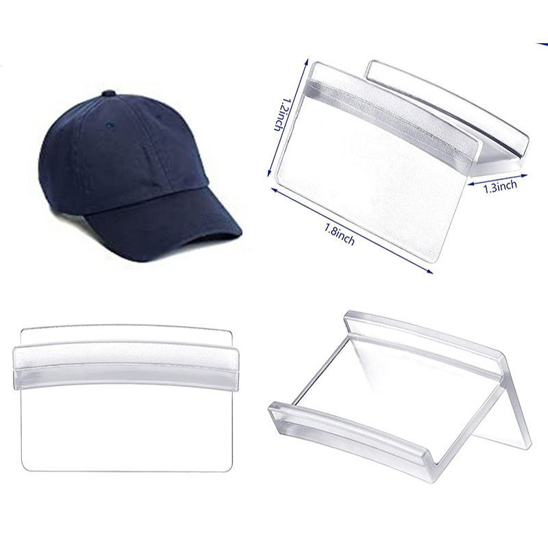 Wall Mounted Acrylic Hat Rack Hat Hanger Holder Organizer Wall Adhesive Horizontal Hat Hooks Baseball Cap Hanger Bracket