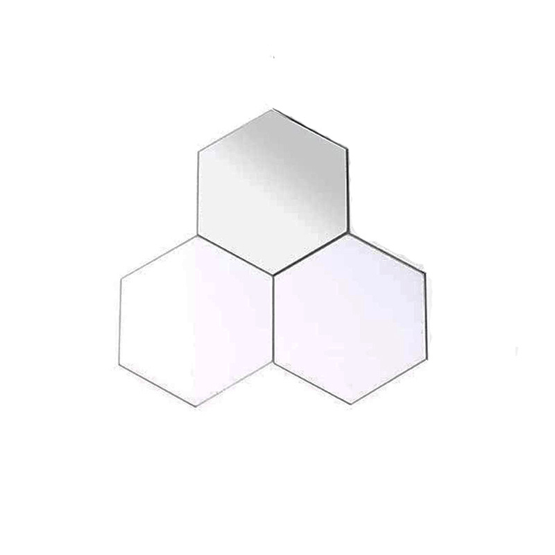 Custom Acrylic Mirror Pieces for DIY Home Decor Hexagon Acrylic Mirror Crafts Pieces Square Mirror Pieces Wall Sticker