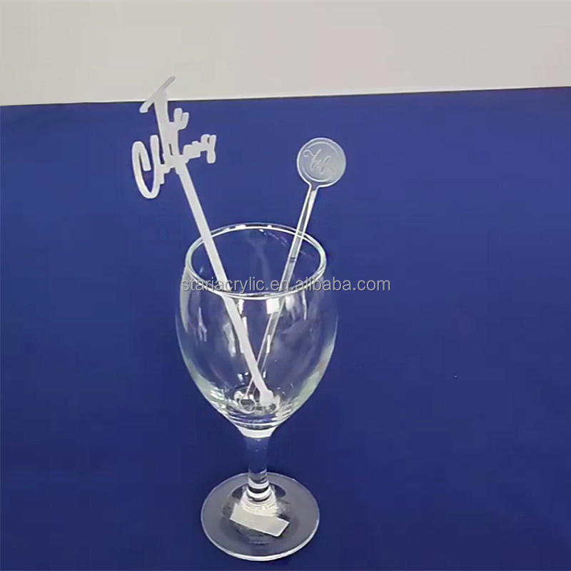 Acrylic Drink Stirrers Custom Plastic Cocktail Drink Stirrer Sticks Swizzle Sticks