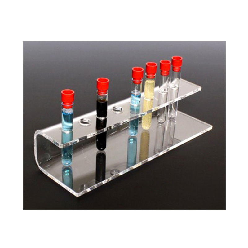 Clear Acrylic Mini Test Tube Holder Acrylic Laboratory Test Tube Rack Lucite Tube Display Stand Rack with 8 Holes