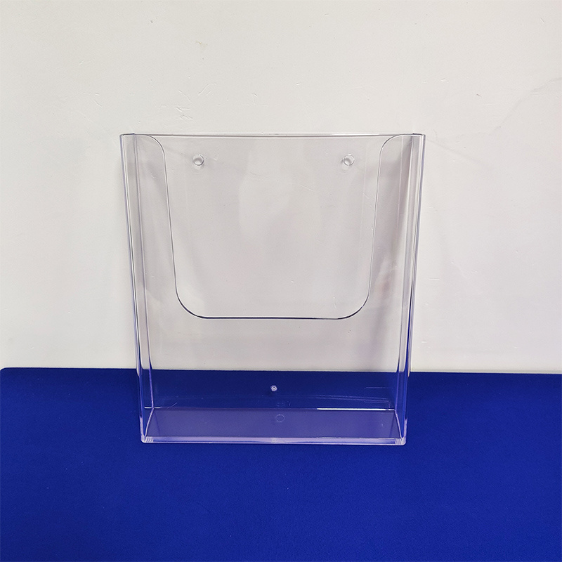 Single Pocket Wall Clear Acrylic Brochure Holder Acrylic Wall Leaflet Holder 8.5 x 11 Brochure Magazine Holder