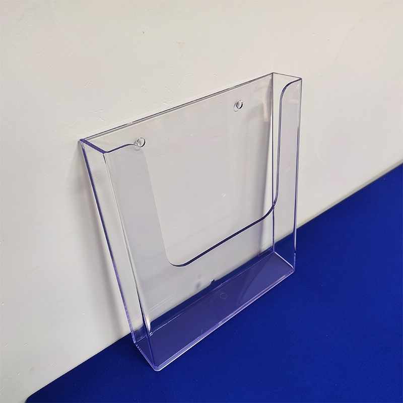 Single Pocket Wall Clear Acrylic Brochure Holder Acrylic Wall Leaflet Holder 8.5 x 11 Brochure Magazine Holder