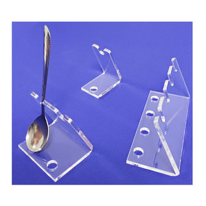 Acrylic Countertop Spoon Holder or Pen Display Silverware Flatware Display Stand in Clear Acrylic Cutlery Rack