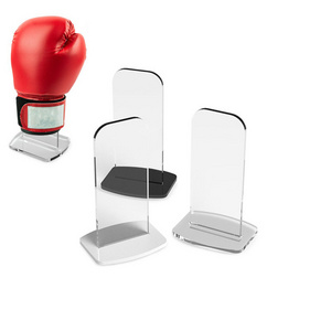 Vertical Acrylic Autographed Boxing Glove Holder Clear Acrylic Boxing Glove Display Stand Upright Baseball Gloves Display Stand