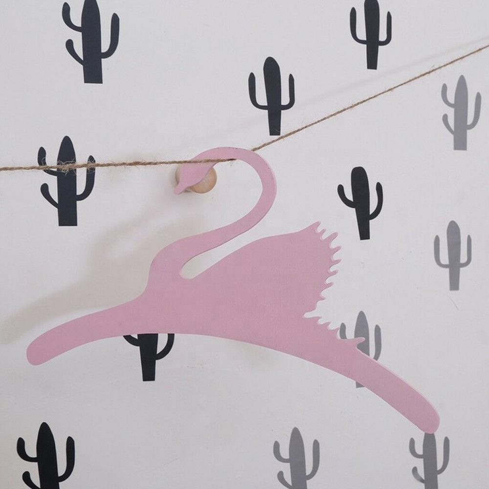 Baby Toddler Kid Children Acrylic Clothes Hanger Swan Hanger Pink Acrylic Dress Hangers Pink Swan Clothes Hook for Baby