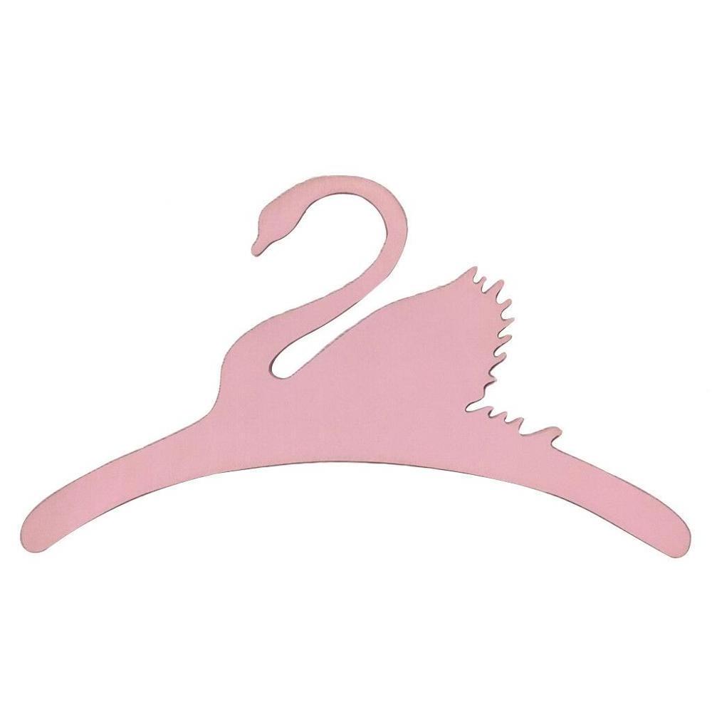 Baby Toddler Kid Children Acrylic Clothes Hanger Swan Hanger Pink Acrylic Dress Hangers Pink Swan Clothes Hook for Baby