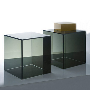 Black acrylic end tables, perspex coffee tables, cube acrylic chairs