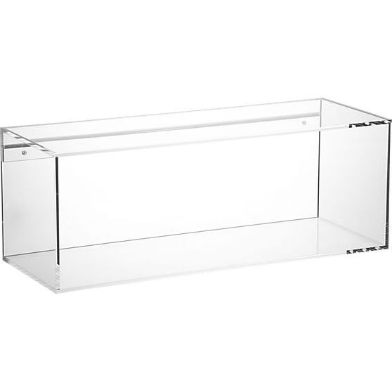 Clear Acrylic Wall Mounted Display Shelf Storage Cube