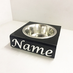 Single Acrylic Dog Bowl Stand Custom Acrylic Dog Bowl Stand Supply Lucite Pet Bowl Stand