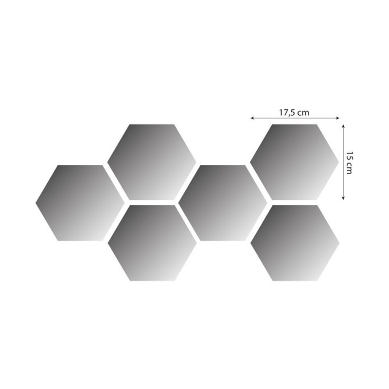 Acrylic Wall Mirror Pieces Hexagon Mirror Wall Sticker Self Adhesive Acrylic Mirror Tiles for Home Decoration