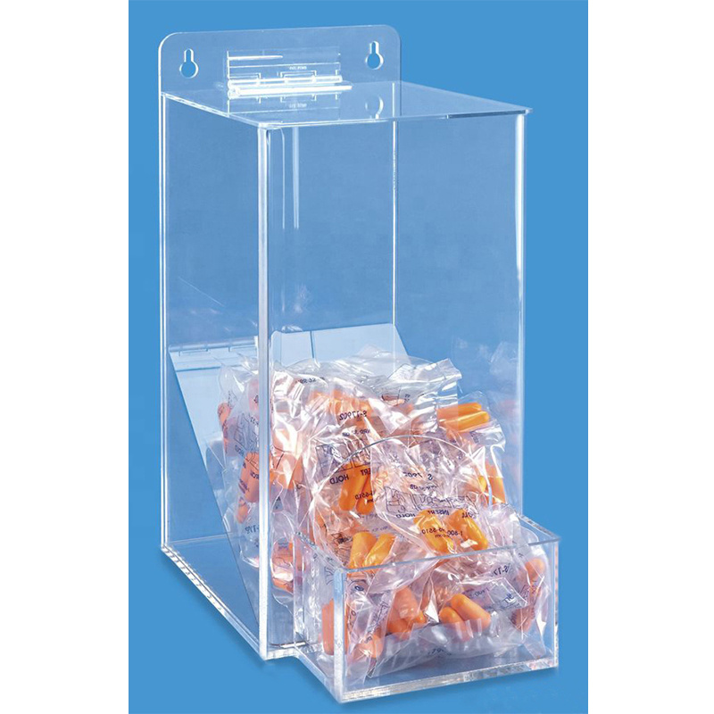 Wall Mounted Clear Acrylic Earplugs Dispenser Lucite Earplugs Storage Box Ear Plug Dispenser Clear Acrylic Earplug Holder