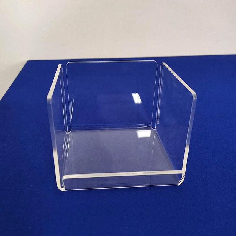 Perspex Sticky Note Storage Box Clear Acrylic Memo Pad Holder Office Note Pad Holder