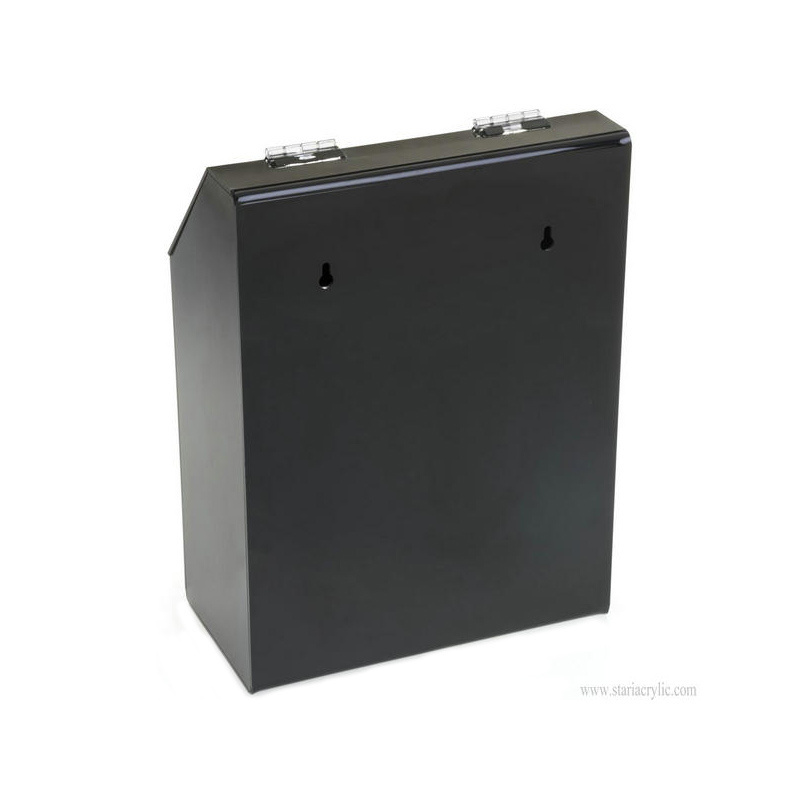 Counter top or Wall Mounting Acrylic Suggestion Box with Lock and Front Trifold Brochure Holder