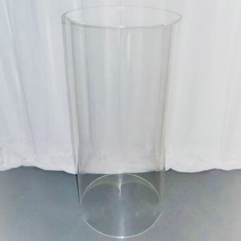 Sturdy Large Acrylic Round Cylinder Plinths Clear Cylindrical Display Plinths for Exhibitions Events Weddings