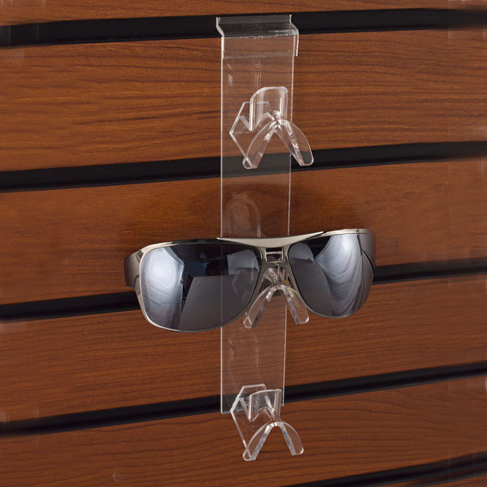 High Quality Acrylic Slatwall Eyewear Holder Sunglass Eyeglass Display Rack