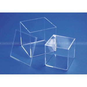 Acrylic Gift Storage Box, Acrylic Cube Boxes with Lid , Mini Lucite Display Case