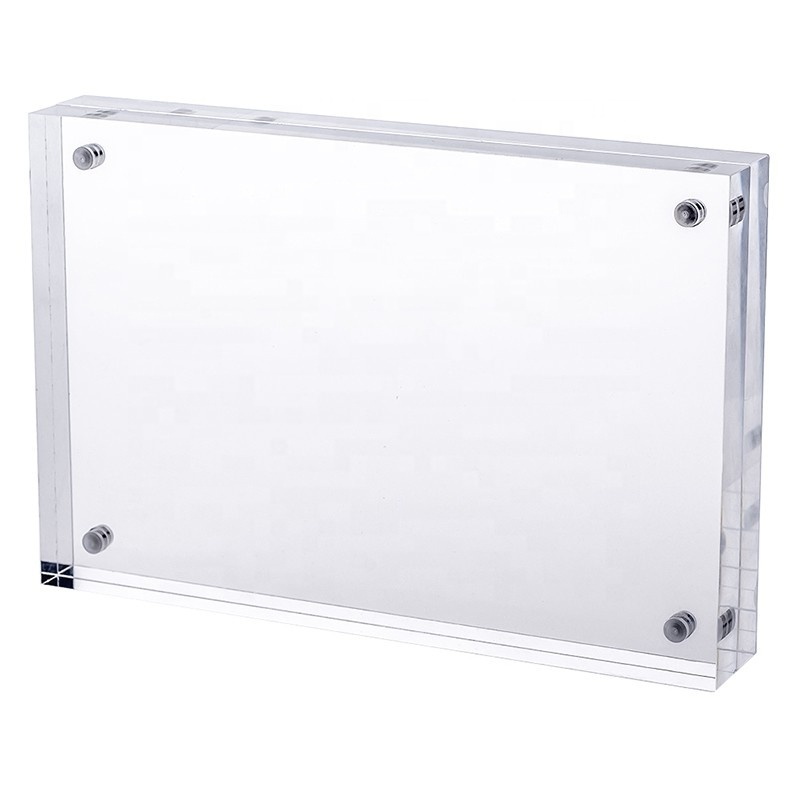 Transparent wall mount acrylic photo frames, lucite hanging picture frames, acrylic sign display holders