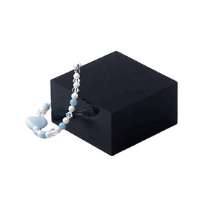 Square Black Acrylic Solid Display Block Cube Acrylic Block for Styling Stamp Jewelry Display Multi-functional Lucite Block