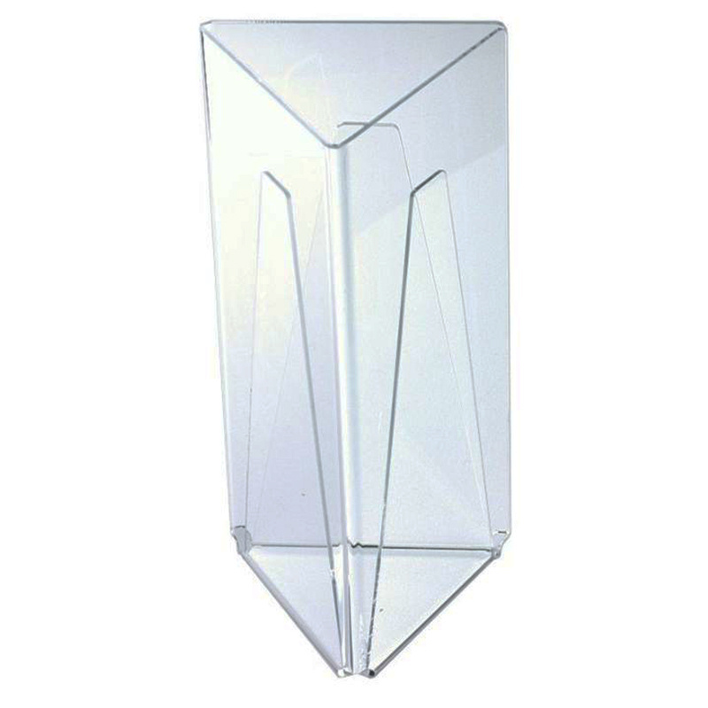 Marketing 3 Sided Display Menu Holder Clear Acrylic Table Tent Sign Holder Triangular 3 Sided Acrylic Menu Holder