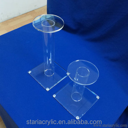 Factory Wholesale Round Higher Clear Acrylic Hat Helmet Display Stand Holder Rack