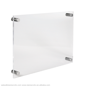 Clear Business Plaque Flat Plaques Acrylic Metal Screw Sign Holder