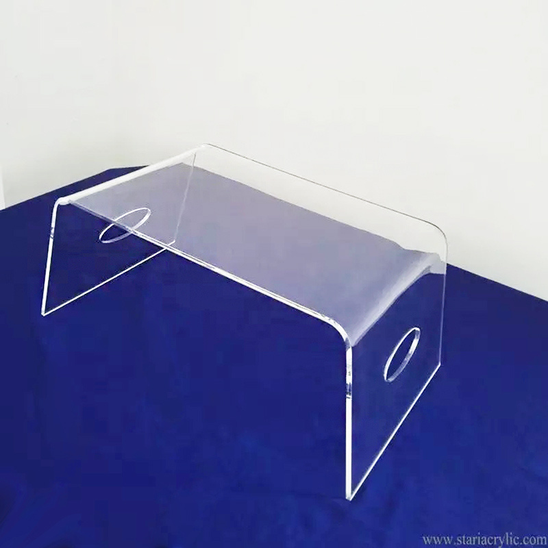 Custom Acrylic Bed Breakfast Tray, Perspex Tray Table Laptop Tray