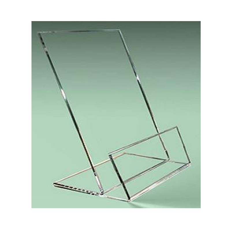 Clear Small Acrylic Easel Stand Lucite Magazine Rack Brochure Leaflet Cookbook Holder Open Book Display Stand Rack