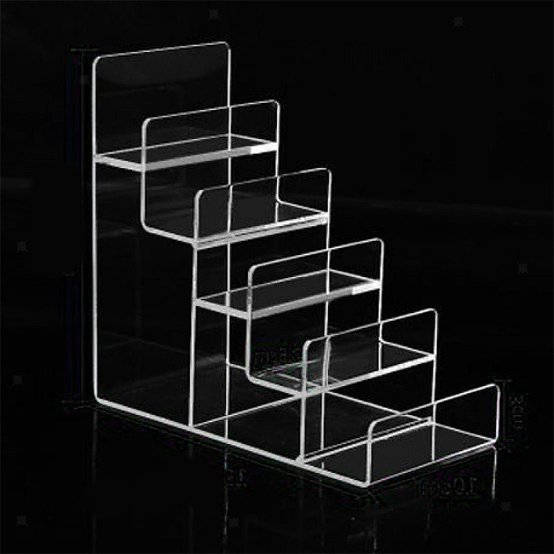 5 Tiers Clear Acrylic Wallet Display Stand Handbag Holder Lucite Purse Display Riser Clutch Bag Display Stand