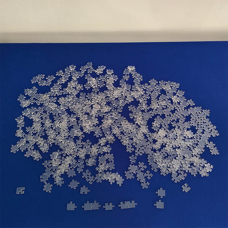 500pc Impossible Clear Acrylic Jigsaw Puzzle Clear Blank Acrylic Puzzle Toys Rectangle Lucite Impossible Puzzle Gag Gift