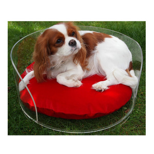 Acrylic Pet Dog Bed, Clear Acrylic Plastic Cat Pet Bed Cute Dog Bed