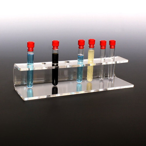 Clear Acrylic Mini Test Tube Holder Acrylic Laboratory Test Tube Rack Lucite Tube Display Stand Rack with 8 Holes