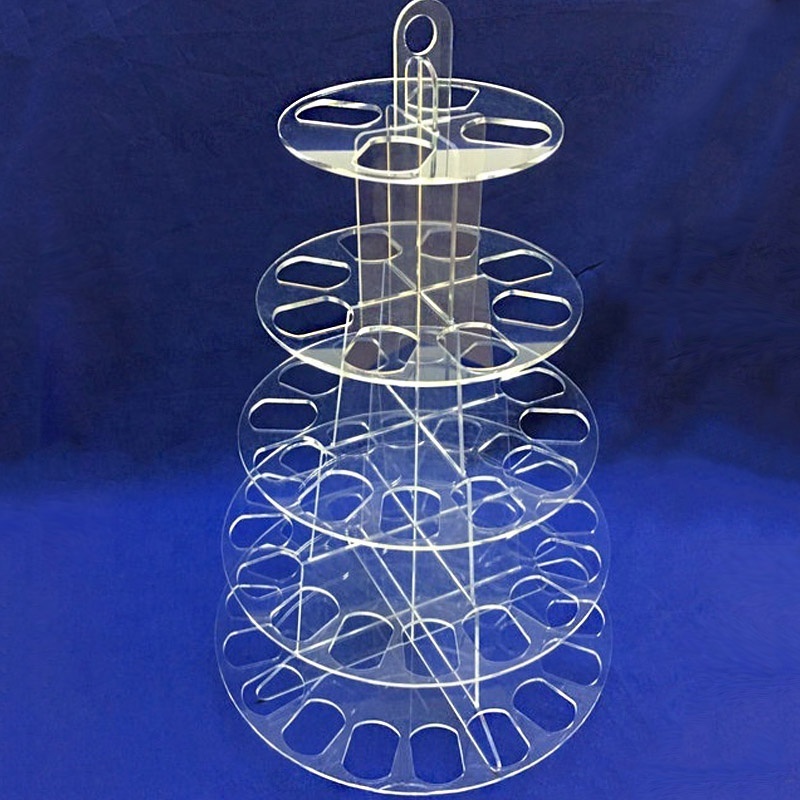 5 Tiers Acrylic Macaron Stand Plastic Macaron Tower Stand 5 Tiered Clear Acrylic Display Stand Macaron Pyramid Rack