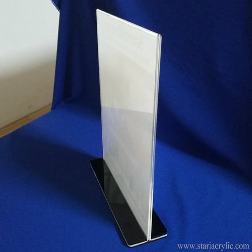 Detachable 5x7 Clear Acrylic Table Stand Menu Holder with Base Table Sign Holder