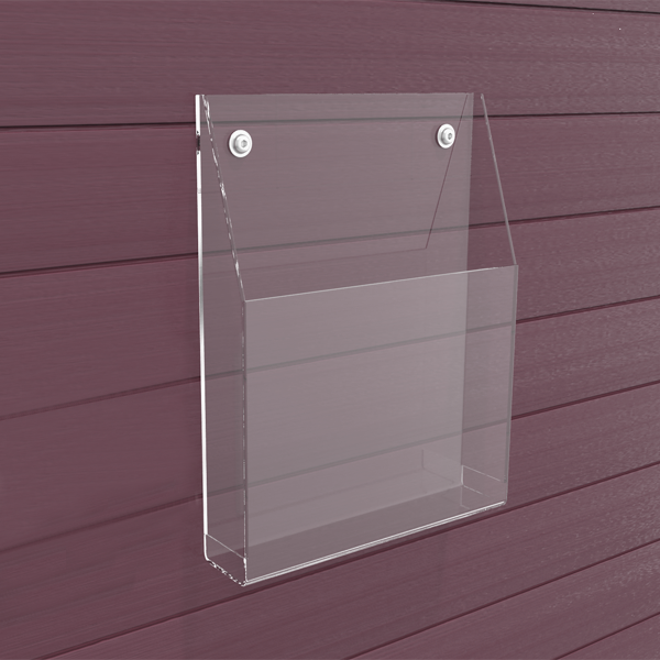 Single Pocket Wall Clear Acrylic Brochure Holder Acrylic Wall Leaflet Holder 8.5 x 11 Brochure Magazine Holder