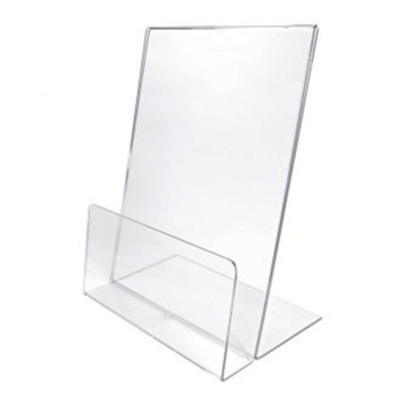 Clear Small Acrylic Easel Stand Lucite Magazine Rack Brochure Leaflet Cookbook Holder Open Book Display Stand Rack