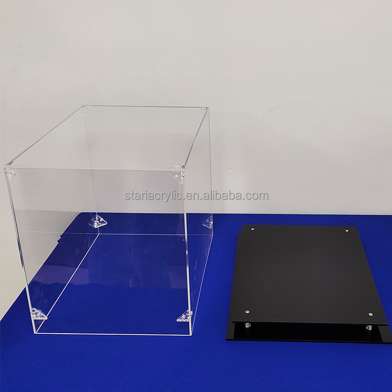 Clear Acrylic Full Size Football Helmet Display Case Box with UV Protection Fireman's Helmet Bin