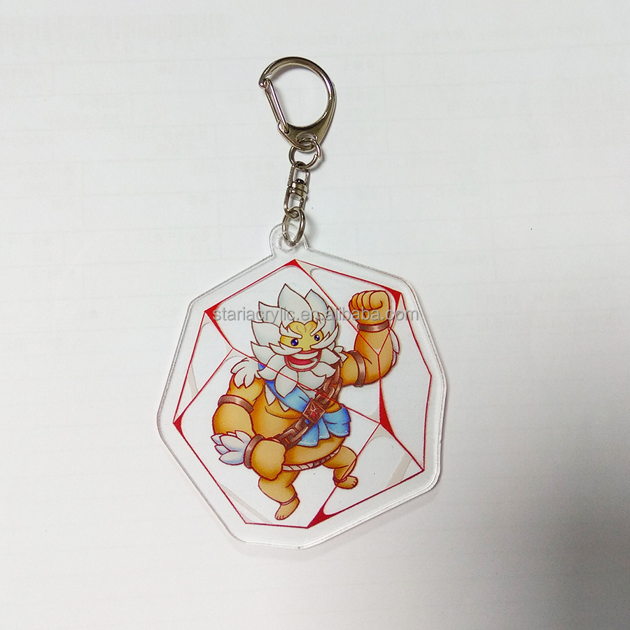 Custom Laser Cut Clear Acrylic Keychains with Double Sided Printing