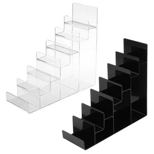 7 Tier Acrylic Display Stand Clear Display Shelf for Figures Step Acrylic Wallet Purse Glasses Display Organizer Holder