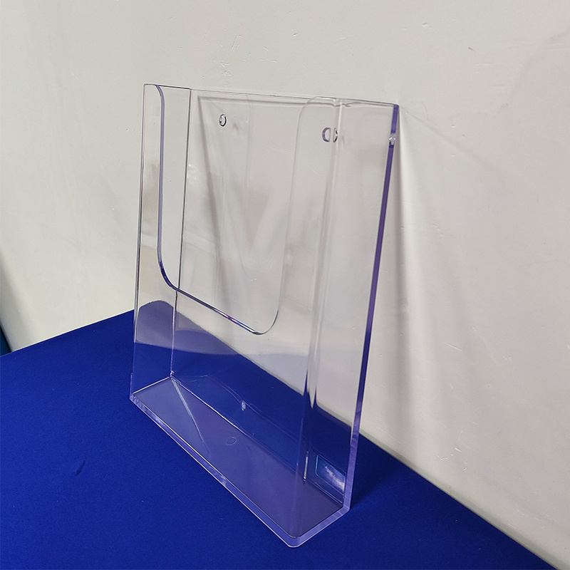 Single Pocket Wall Clear Acrylic Brochure Holder Acrylic Wall Leaflet Holder 8.5 x 11 Brochure Magazine Holder