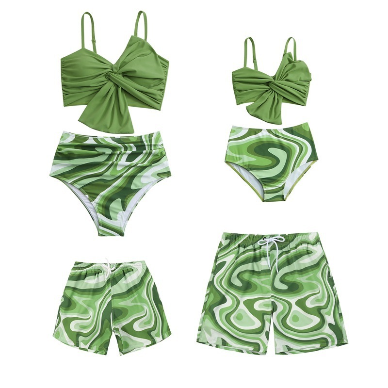 2024 new swimwear & beachwear cover up mother and daughter family matching swimwear sexy bikini swimsuit