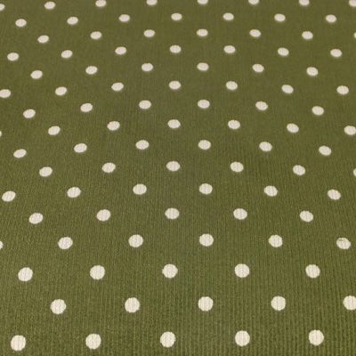 Factory Sale Cvc Simple Pattern Print Round Spot 8 Wale Stretch Corduroy Fabric For Babies