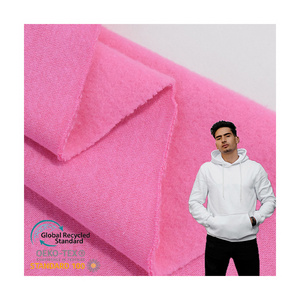 Solid Color Free Sample Knit Fleece One Side Brushed Hoodies 60 Cotton 40 Polyester French Terry Cloth Fabric Wholesale