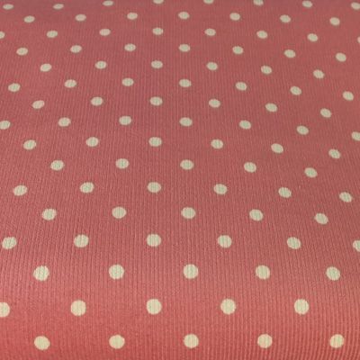 Factory Sale Cvc Simple Pattern Print Round Spot 8 Wale Stretch Corduroy Fabric For Babies