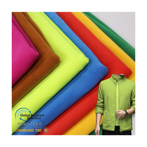 High quality manufacture 300gsm 100% polyester solid color micro polar fleece fabric turkey both side antipilling for garment