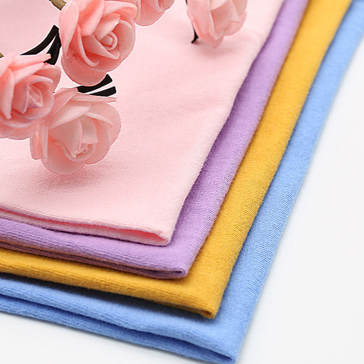 High quality cotton plain weave 170g knitted cotton single jersey fabric homewear cotton t-shirt fabric