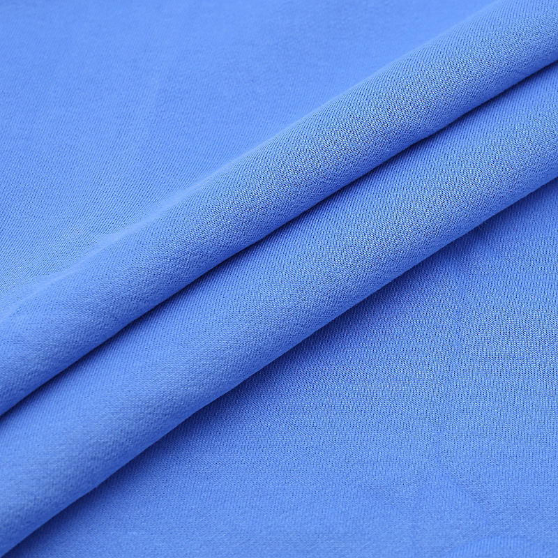 Sample free polyester cotton french terry hoodie cvc fleece fabric for wholesale