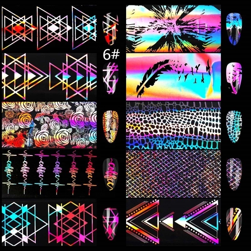 2024 new 3d nail art transfer foil sticker decal universe space cosmos sticker