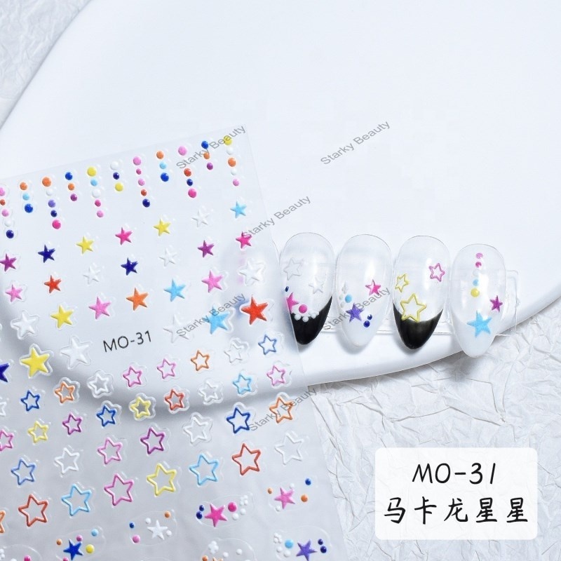 2024 5d nail stickers full kit Moon Star Shine Nail decals