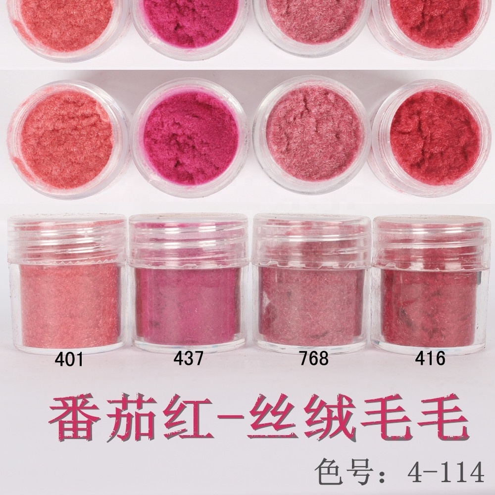 Fashion Tips Fuzzy Flocking Velvet nail art glitter carving powder/colourful flocking powder