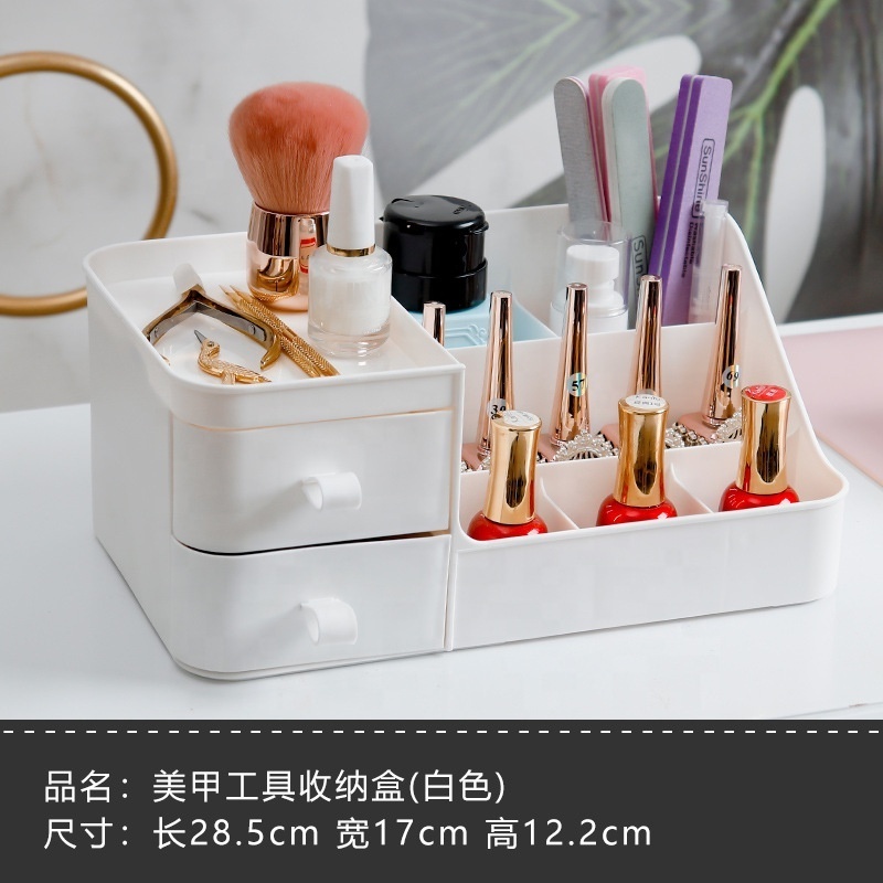 Nail tool storage box simple cotton pad pen dust brush desktop multi-layer pen holder